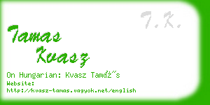 tamas kvasz business card